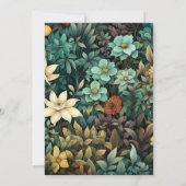 Invitation Vert forêt, Chocolat Brown, Mariage Brown artisana (Dos)