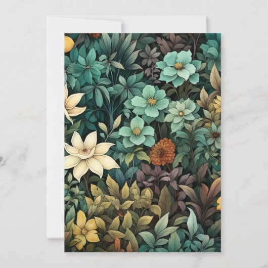 Invitation Vert forêt, Chocolat Brown, Mariage Brown artisana (Dos)