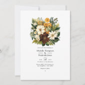 Invitation Vert forêt, Chocolat Brown, Mariage Brown artisana (Devant)