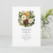 Invitation Vert forêt, Chocolat Brown, Mariage Brown artisana (Debout devant)