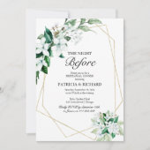 Invitation Vert Géométrique Or La Nuit Avant La Répétition (Devant)