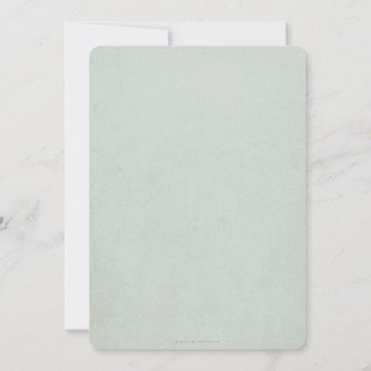 Invitation Vert + Graine de fleurs blanches Brunch de Pâques (Dos)