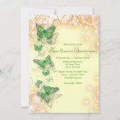 Invitation vert jaune anniversaire fiançailles mariage (Dos)