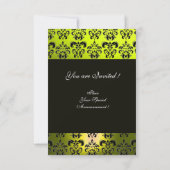 INVITATION VERT JAUNE BLACÉ BLANC DOMMASQUE MONOGRAM (Dos)