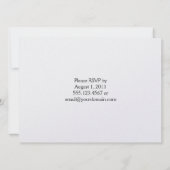Invitation Vert Lime Gris Blanc Damassé Après-Mariage (Dos)