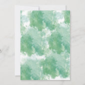 Invitation Vert Lucky Charm Aquarelle Révélation de genre (Dos)