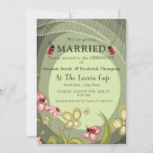 Invitation Vert ludique & mariage coccinelle (Devant)