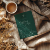 Invitation Vert minimaliste moderne Mariage d'automne