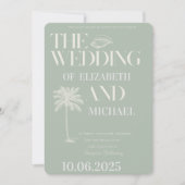 Invitation Vert minimaliste Tropical Mint (Devant)