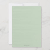 Invitation Vert moderne Baby shower simple genre neutre (Dos)