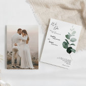 Invitation Vert moderne Blanc Nous faisons Mariage photo