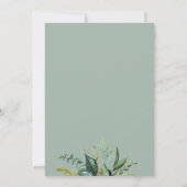 Invitation Vert Moderne Calligraphie Mariage Petit déjeuner (Dos)