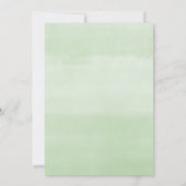 Invitation Vert moderne eucalyptus vert or baptême (Dos)