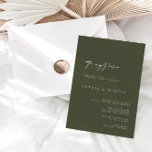 Invitation Vert Moderne La Nuit Avant Le Dîner De Répétition<br><div class="desc">Conçu pour coordonner avec pour la collection de Faire-part de mariage "Modern Classic". Pour modifier les détails,  cliquez sur "Personnaliser". Visualisez le lien de collection sur cette page pour voir tous les éléments correspondants dans cette belle conception ou consultez la collection https://bit.ly/3H2bCfh</div>