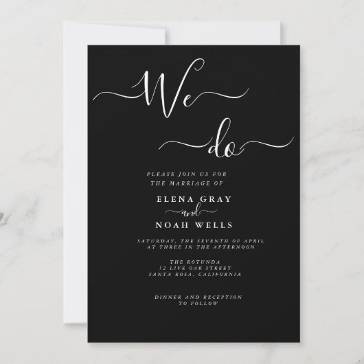 Invitation Vert moderne nous faisons mariage (Devant)