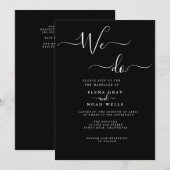 Invitation Vert moderne nous faisons mariage (Devant / Derrière)