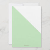 Invitation Vert moderne Or 1er anniversaire Christening (Dos)