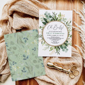 Invitation Vert moderne Or Baby shower neutre genre