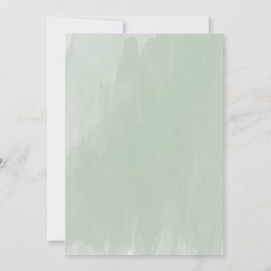 Invitation Vert Oh Baby shower Script moderne (Dos)