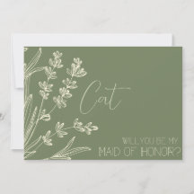 Vert olive et crème Proposition Demoiselle d'Honne
