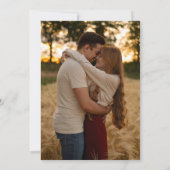 Invitation Vert olive Fleurs Mariage Soirée Photo (Dos)