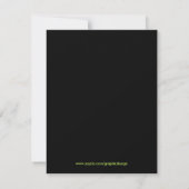 Invitation Vert olive foncé Sweet 16 Papillons (Dos)