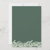 Invitation Vert Olive Moderne Mariage de police manuscrit (Dos)