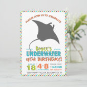 Invitation vert orange moderne de rayon de Sting (Debout devant)