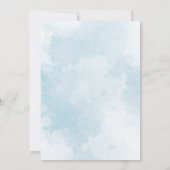 Invitation Vert Ours Bleu Fleurs Baby shower garçon (Dos)