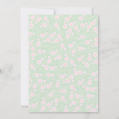 Invitation Vert pastel rose floral (Dos)