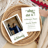 Invitation vert Rétro Boho Promotion 2026