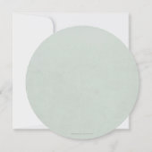 Invitation Vert rond + Graine florale blanche Brunch de Pâque (Dos)