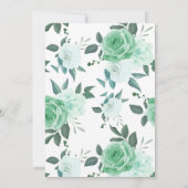 Invitation Vert Rose Fête des mariées Pays Chic (Dos)