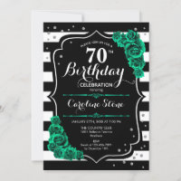 Vert Rose noir blanc rayures 70e anniversaire