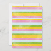 Invitation Vert rose Notre Petit Rayon De Soleil 1Er Annivers (Dos)