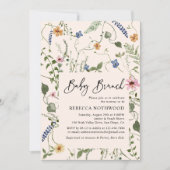 Invitation Vert rose vif Bébé Brunch Douche (Devant)