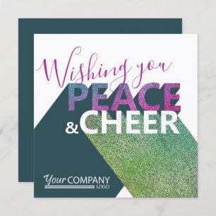 Invitation Vert, Rose Violet Business Typographie Vacances