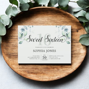 Invitation Vert Rustique Doux 16 Sage Vert
