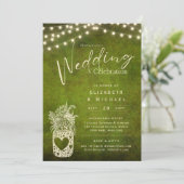Invitation Vert Rustique Mason Jar Mariage DIGITAL Imprimer (Debout devant)