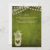 Invitation Vert Rustique Mason Jar Mariage DIGITAL Imprimer (Dos)