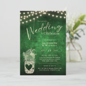 Invitation Vert Rustique Mason Jar Mariage DIGITAL Imprimer (Debout devant)