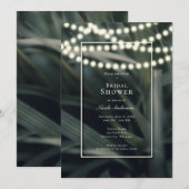 Invitation Vert rustique Printemps Herbe & Lumières 16 ans do (Devant / Derrière)