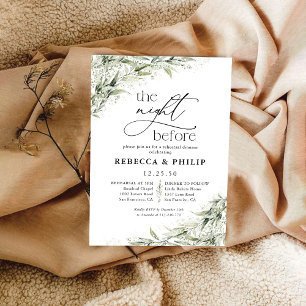 Invitation Vert Sage Dusty La Nuit Avant L'Invitation