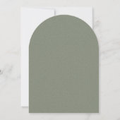 Invitation Vert Sauge Arc Orné Botanique Mariage (Dos)
