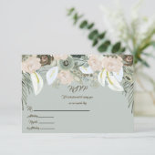 Invitation Vert sauge et crème vanillée SVP (Debout devant)