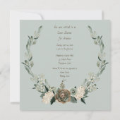 Invitation Vert sauge et douche de crème à la vanille (Dos)