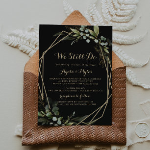 Invitation Vert sauge Eucalyptus Or Renouvellement de Voeux N