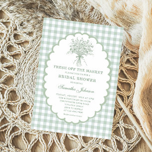 Invitation Vert sauge fraîchement arrivée sur le marché Baby 