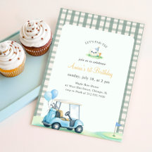 Vert Sauge Gingham Golf Premier Anniversaire