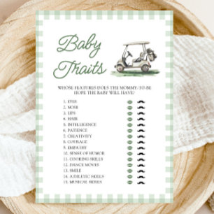 Invitation Vert Sauge Golf Bébé Traits Jeu de Baby Shower